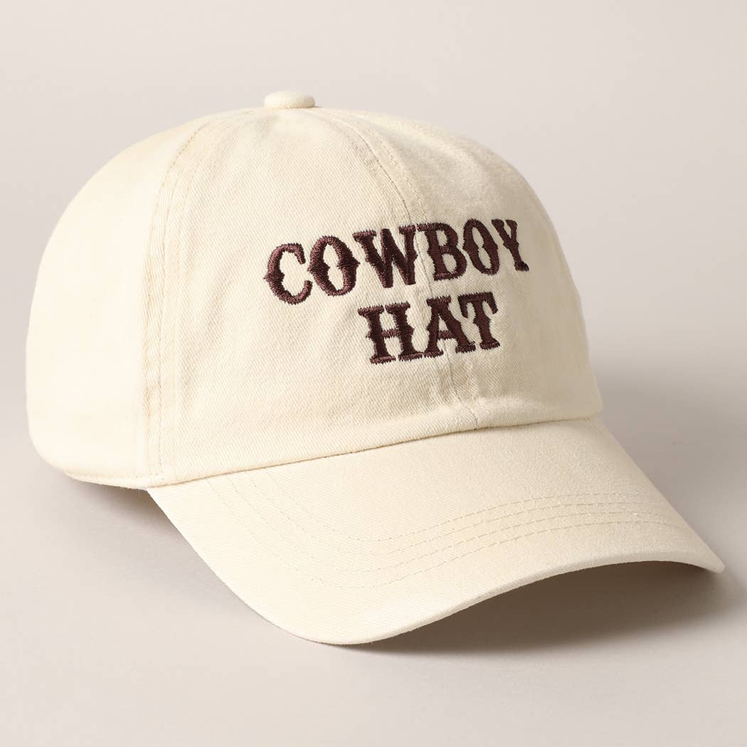 Cowboy Hat Embroidered Baseball Cap