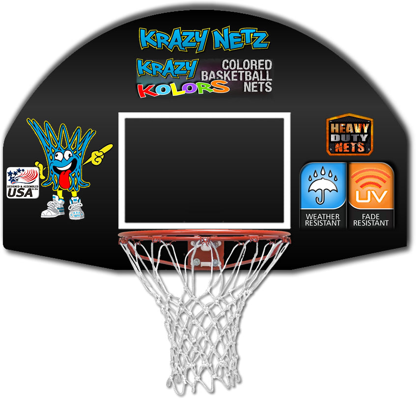 Krazy Netz Heavy Duty Brilliant White Basketball Rim Net